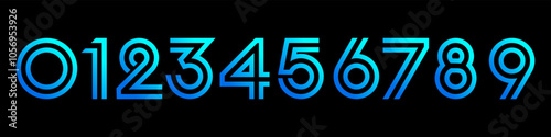 set of creative number 1 to 10 logo designs. abstract number colorful design vector illustration