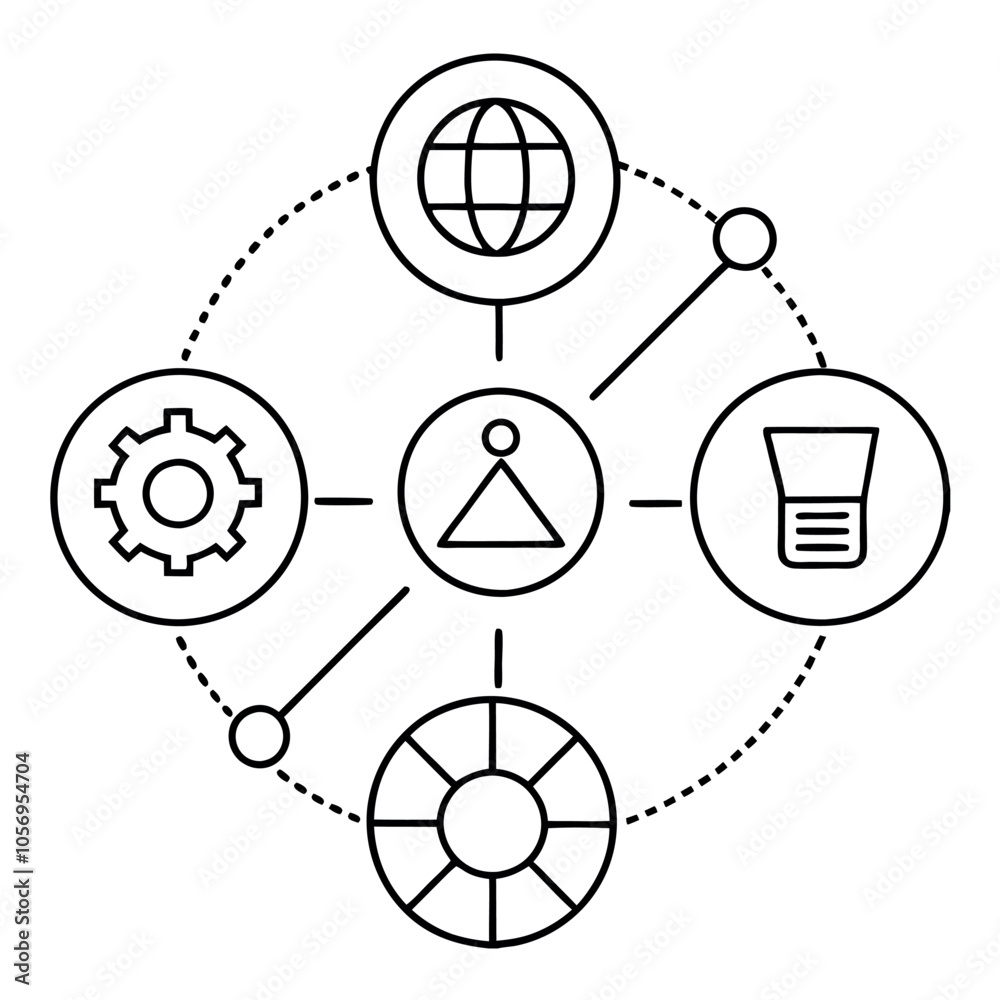 Vector infographic label design with circle infographic template design and 4-5-6 options or steps. Can be used for process diagram, presentations, workflow