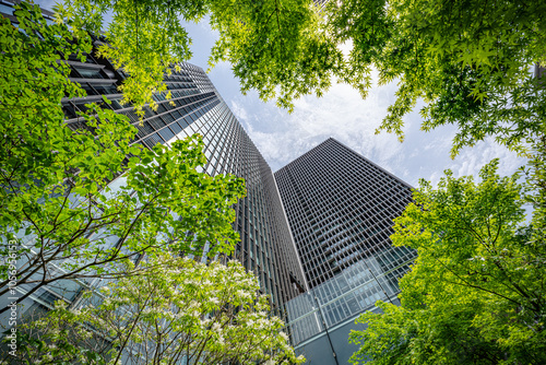 大阪中之島のビル群