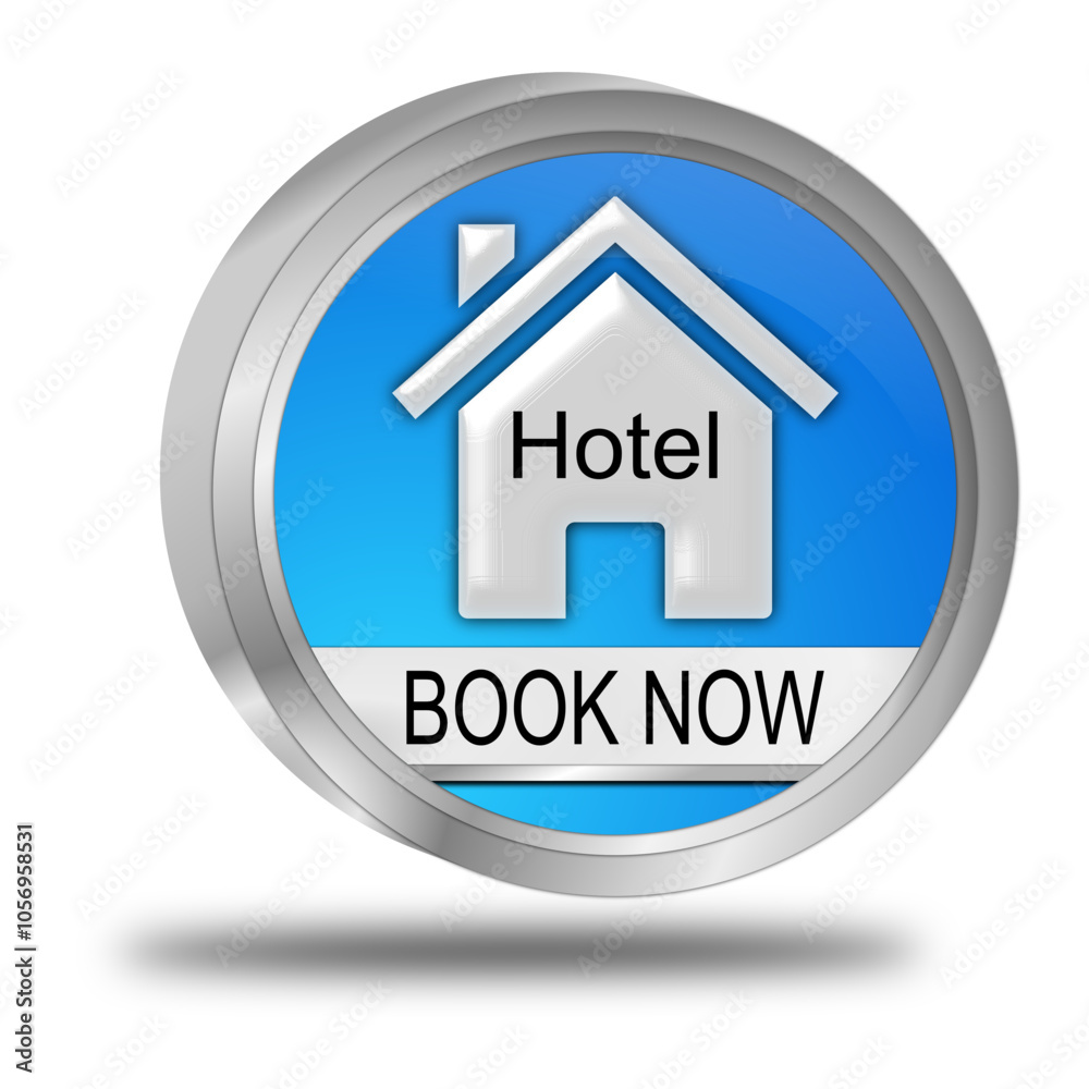 Buy now Hotel Button - 3D illustration Buy now Hotel Button - 3D illustration