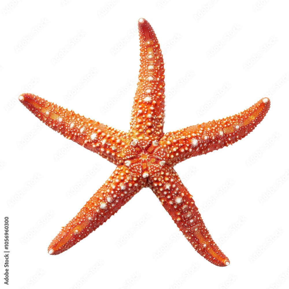 Vibrant Starfish on a White Background Vibrant Starfish on a White Background