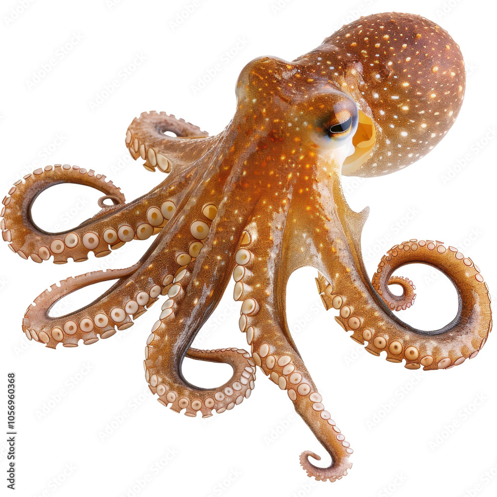 Obraz premium Colorful Octopus Floating Gracefully Underwater