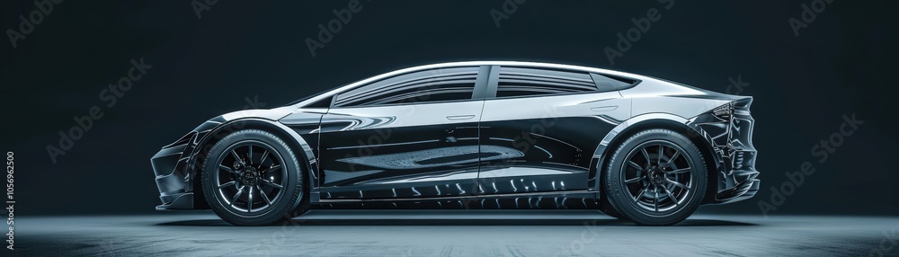 Obraz premium Illustrate the innovative features of electric cars through a groundbreaking 3D visualization