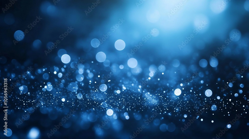 Abstract Blue Bokeh Background with Glitter and Sparkles Abstract Blue Bokeh Background with Glitter and Sparkles