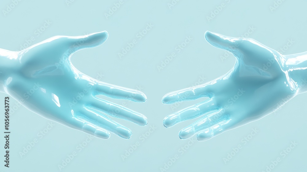 Two outstretched hands reaching towards each other, symbolizing connection, unity, and the power of human touch. Two outstretched hands reaching towards each other, symbolizing connection, unity, and the power of human touch.
