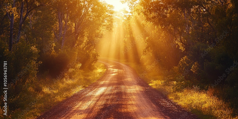 Golden Hour Forest Path Golden Hour Forest Path