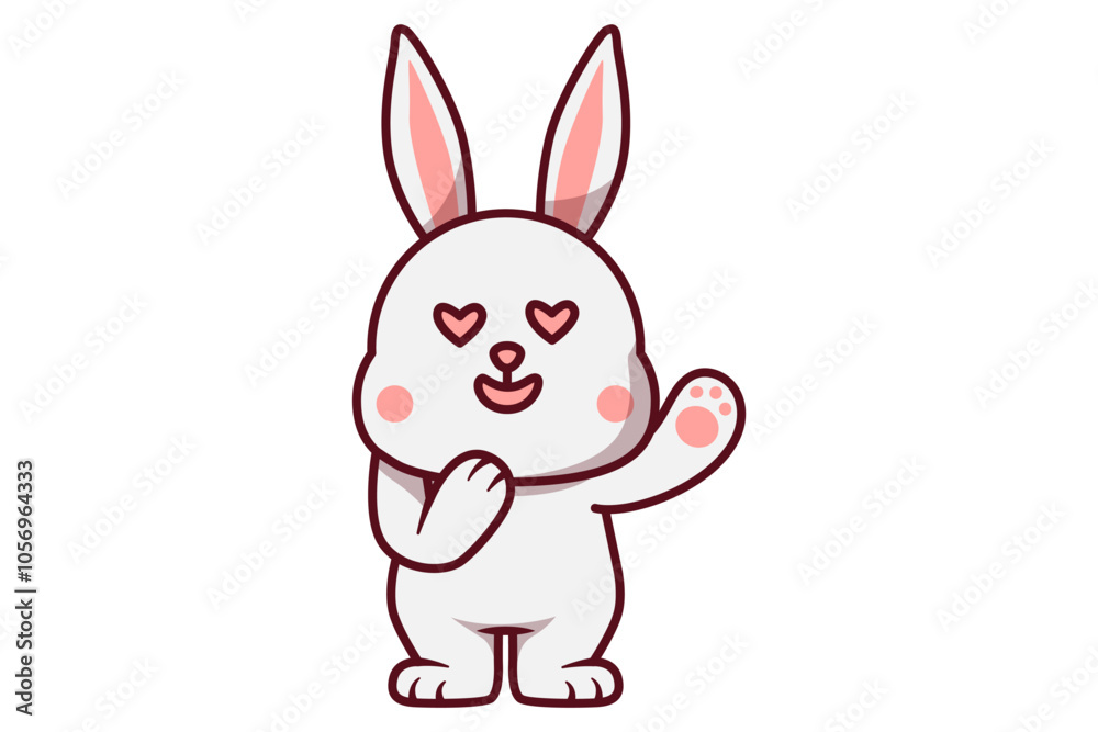 Cute Rabbit With Loving Eyes Illustration Cute Rabbit With Loving Eyes Illustration