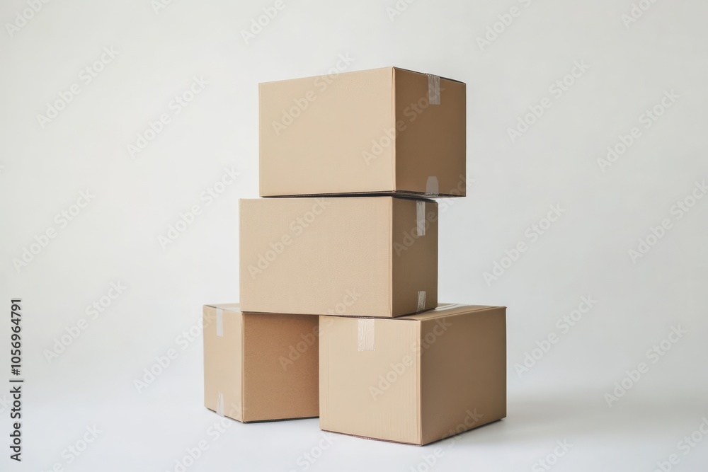 Stacked Cardboard Boxes Stacked Cardboard Boxes