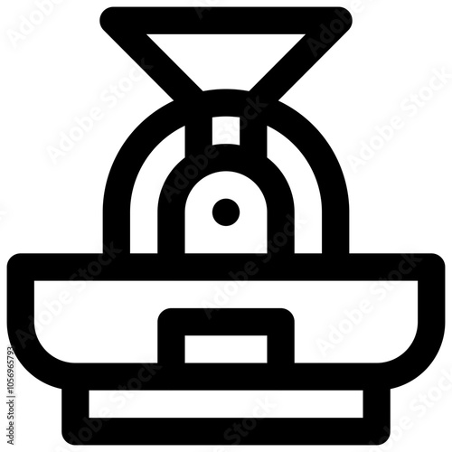 Coffee roaster. Editable stroke vector icon.