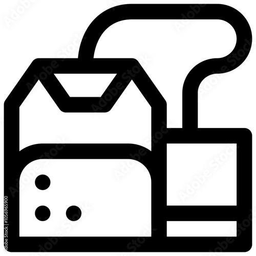 Tea bag. Editable stroke vector icon.