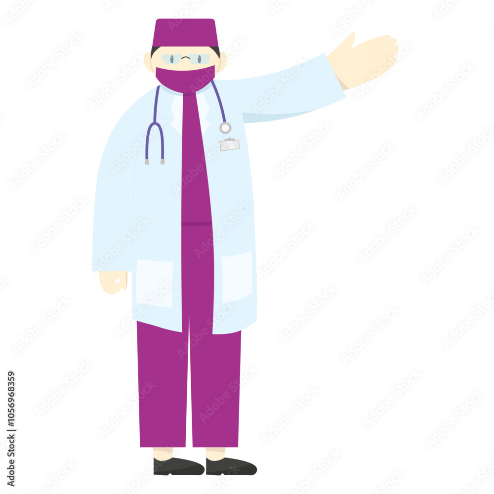 Man Doctor Explaining Vector Man Doctor Explaining Vector