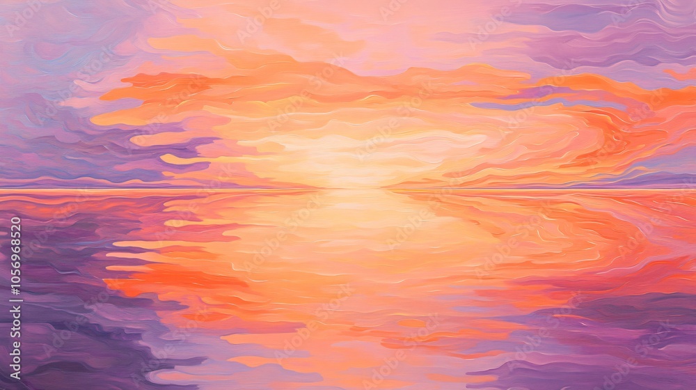 Abstract Sunset over Calm Water Abstract Sunset over Calm Water