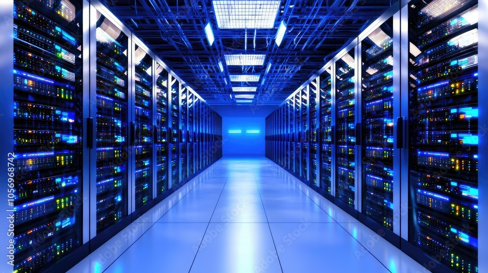 Fototapeta premium Building a compact and efficient small data center for optimal performance and scalability
