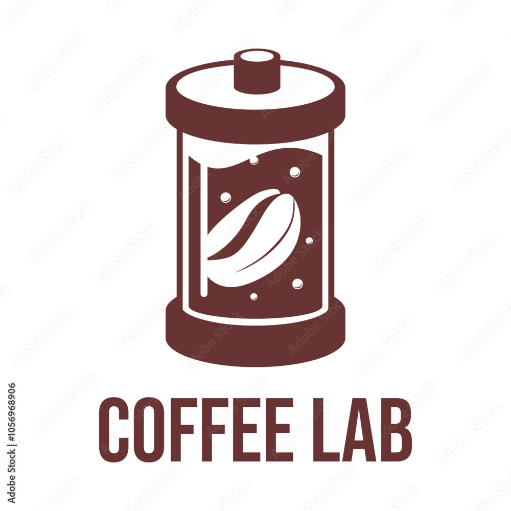 coffee lab flat minimalist logo design coffee lab flat minimalist logo design