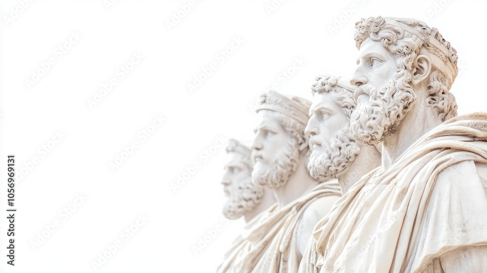 Mural with Roman gods in fresco-style design, symbolizing mythological elegance, isolated on white Mural with Roman gods in fresco-style design, symbolizing mythological elegance, isolated on white
