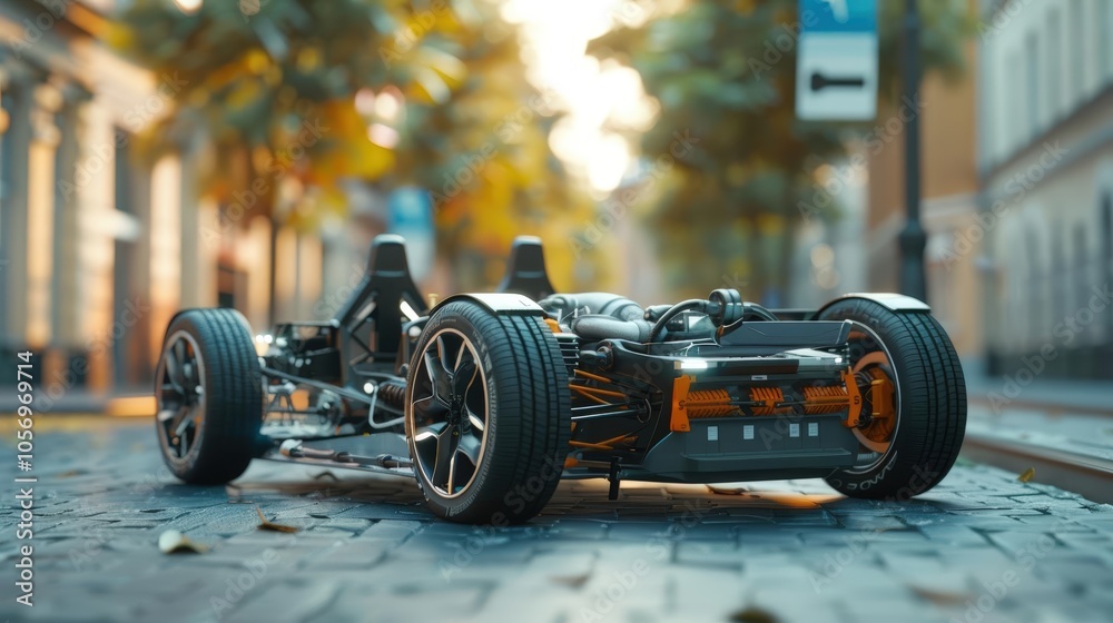 Merge sustainability and performance in a captivating 3D illustration of an electric vehicle Merge sustainability and performance in a captivating 3D illustration of an electric vehicle