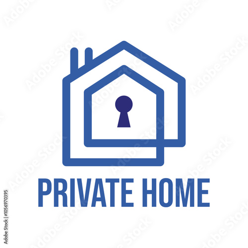 private home flat minimalist logo design