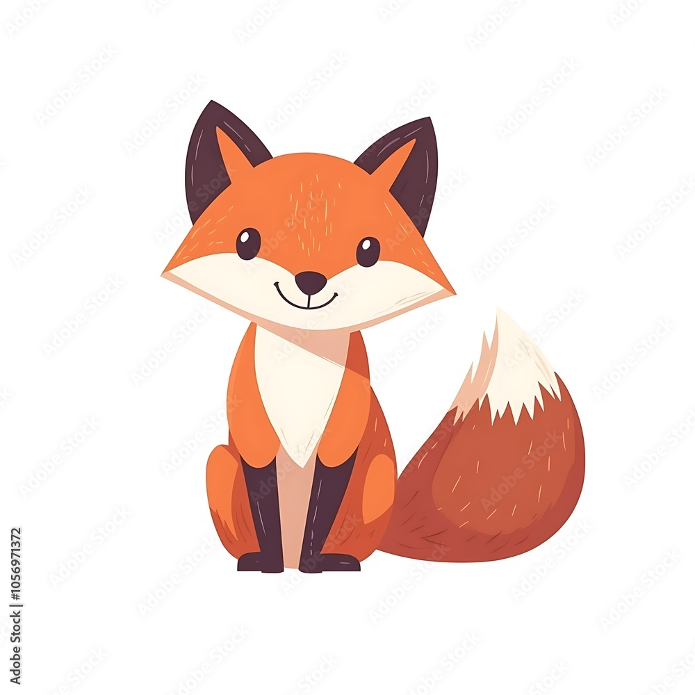 Fox isolated on a white background Fox isolated on a white background