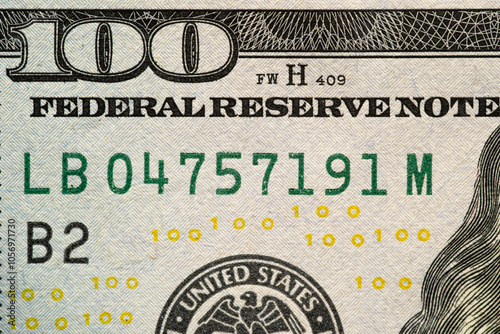 100 american dollar detail macro shoot