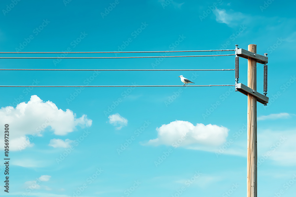 Engineers observing birds on eco-friendly power lines a study of nature and technology integration in sustainable energy solutions Engineers observing birds on eco-friendly power lines a study of nature and technology integration in sustainable energy solutions