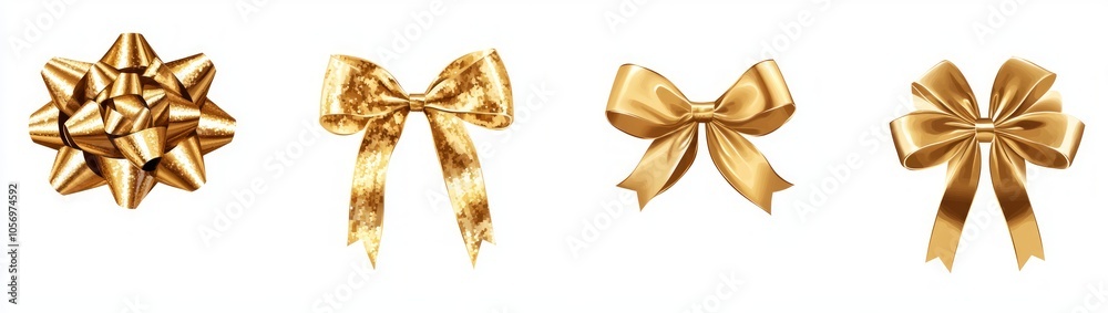 Golden Bows for Gift Wrapping Golden Bows for Gift Wrapping