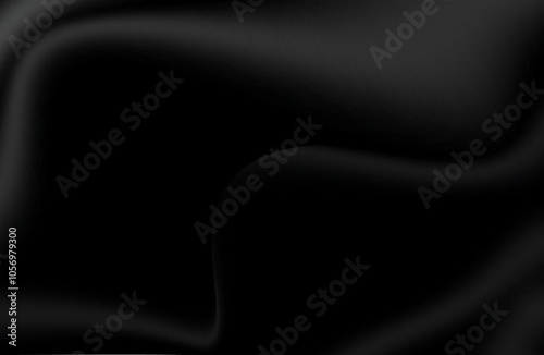 Abstract black moving fabric pattern background