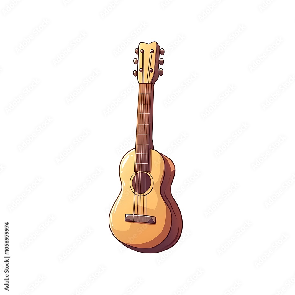 Obraz premium A cartoon musical note representing music or sound on a white background.