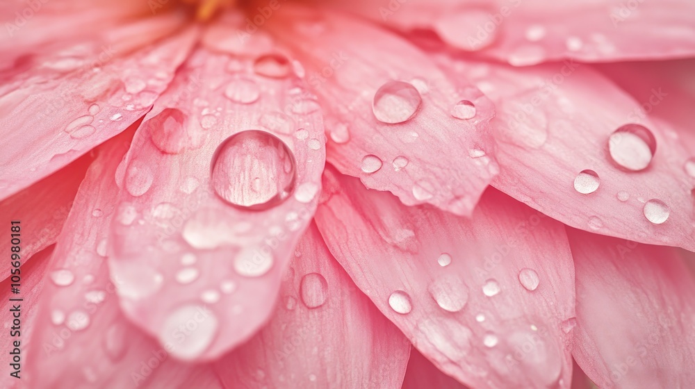 Dewy Petals with Droplets Reflecting Nature's Beauty Dewy Petals with Droplets Reflecting Nature's Beauty