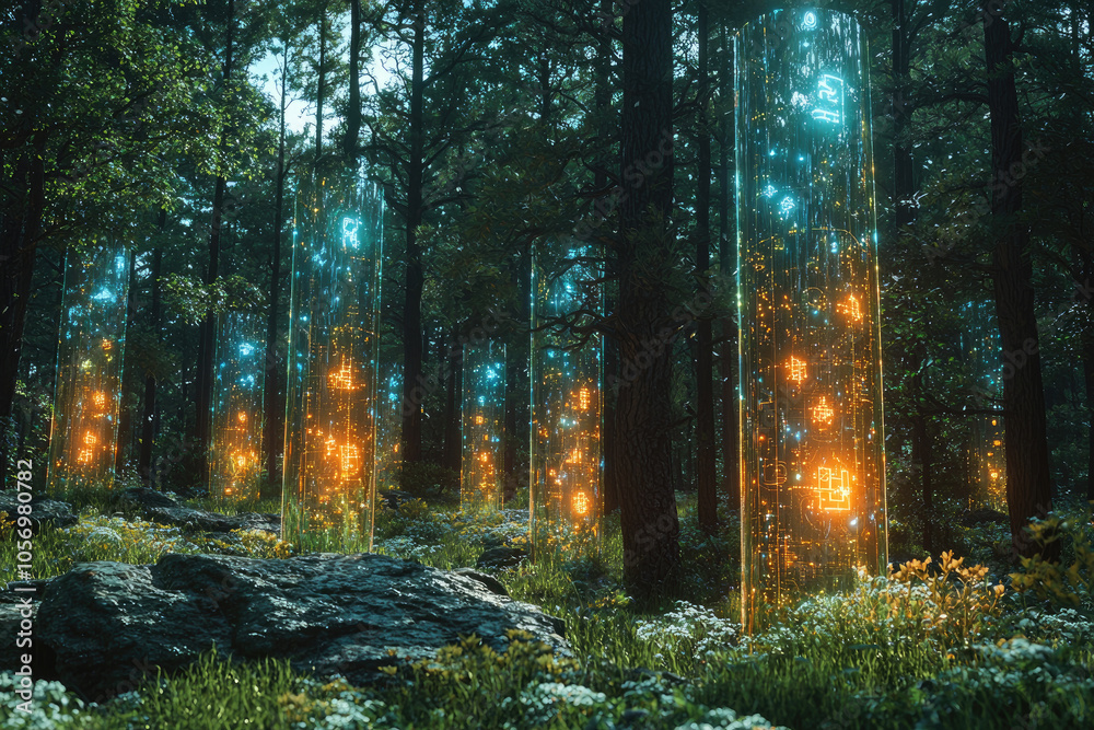 Obraz premium futuristic forest