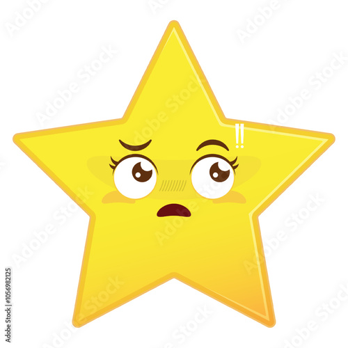 star doubt face cartoon cute