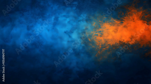 abstract background showcases a smooth gradient transitioning from deep ocean blue at the top to a warm