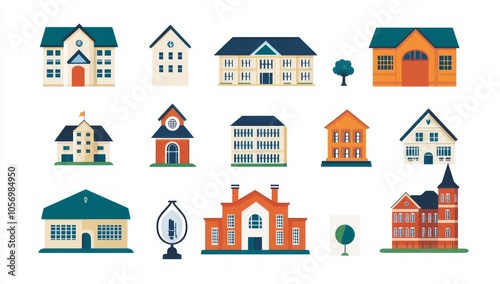 Collection of Educational Building Illustrations