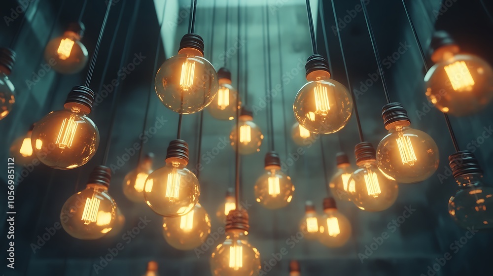 A light bulb from the ceiling A light bulb from the ceiling