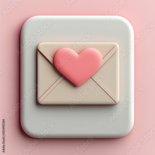 Simple Icon Concept of Love Letter