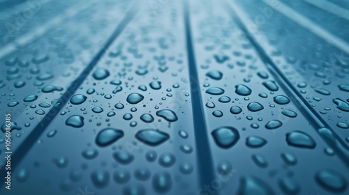 Yoga studio window with rain droplets