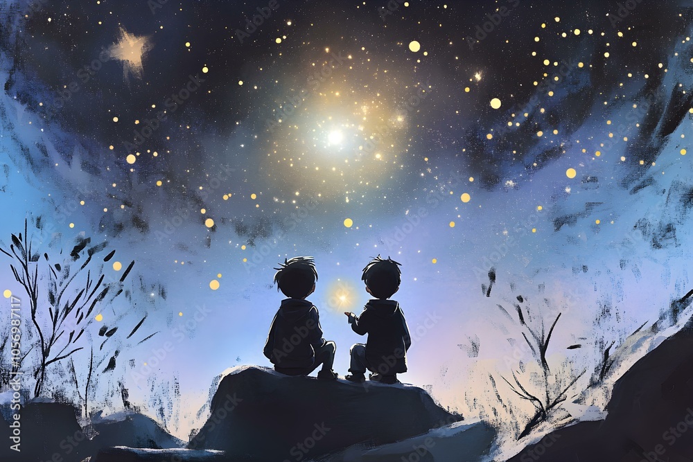 Two Brothers Gazing at a Star Two Brothers Gazing at a Star