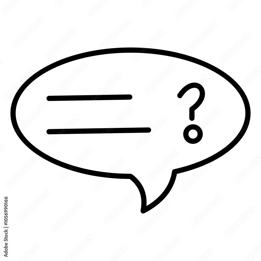 Minimalist FAQ icon featuring a question mark within a speech bubble, symbolizing help or information. Clean lines and bold design ideal for customer support or informational interfaces. Minimalist FAQ icon featuring a question mark within a speech bubble, symbolizing help or information. Clean lines and bold design ideal for customer support or informational interfaces.