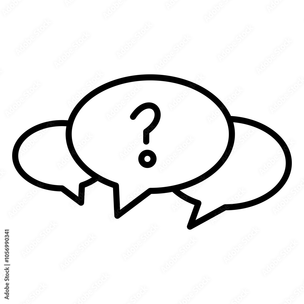 Minimalist FAQ icon featuring a question mark within a speech bubble, symbolizing help or information. Clean lines and bold design ideal for customer support or informational interfaces. Minimalist FAQ icon featuring a question mark within a speech bubble, symbolizing help or information. Clean lines and bold design ideal for customer support or informational interfaces.