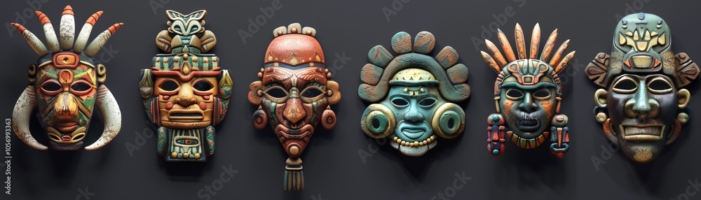 Naklejka premium a series of clay icons symbolizing groundbreaking inventions in the field of communication technology, from the telegraph