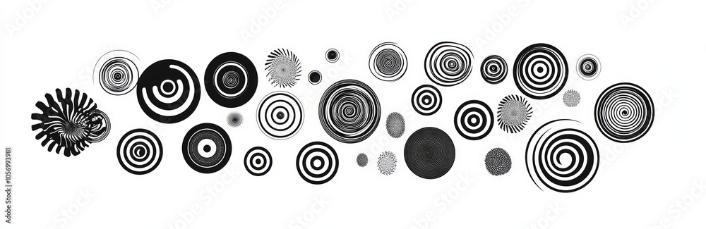 Naklejka premium Abstract Circles and Spirals