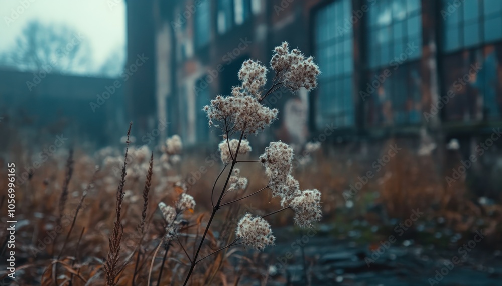 Picture of Nature Reclaiming Industrial Ruins Overgrown Buildings, Abandoned ...