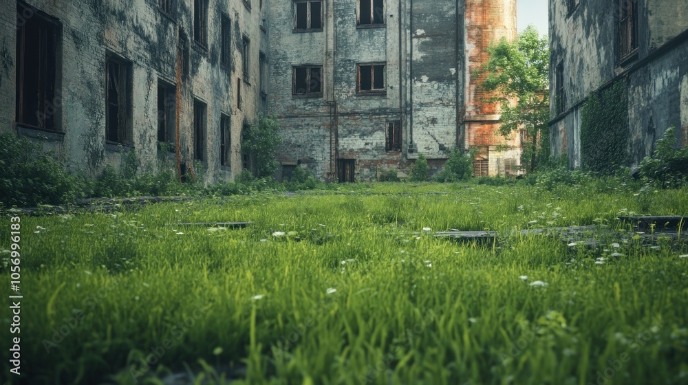 Nature's Reclaimed Industrial Ruins Overgrown Buildings, Green Desolation, Abandoned Structures, Post-Industrial Landscape, Nature's Triumph, Urban Decay, Industrial Ruins, Nature's Ingenuity, Green Nature's Reclaimed Industrial Ruins Overgrown Buildings, Green Desolation, Abandoned Structures, Post-Industrial Landscape, Nature's Triumph, Urban Decay, Industrial Ruins, Nature's Ingenuity, Green
