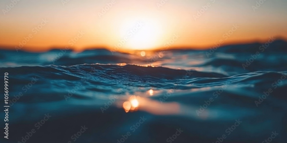 Calm Ocean Waves at Sunset Golden Hour Water Surface Nature Background Calm Ocean Waves at Sunset Golden Hour Water Surface Nature Background