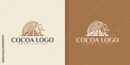 Inspiration for cocoa bean logo designs for processed food, bread and chocolate