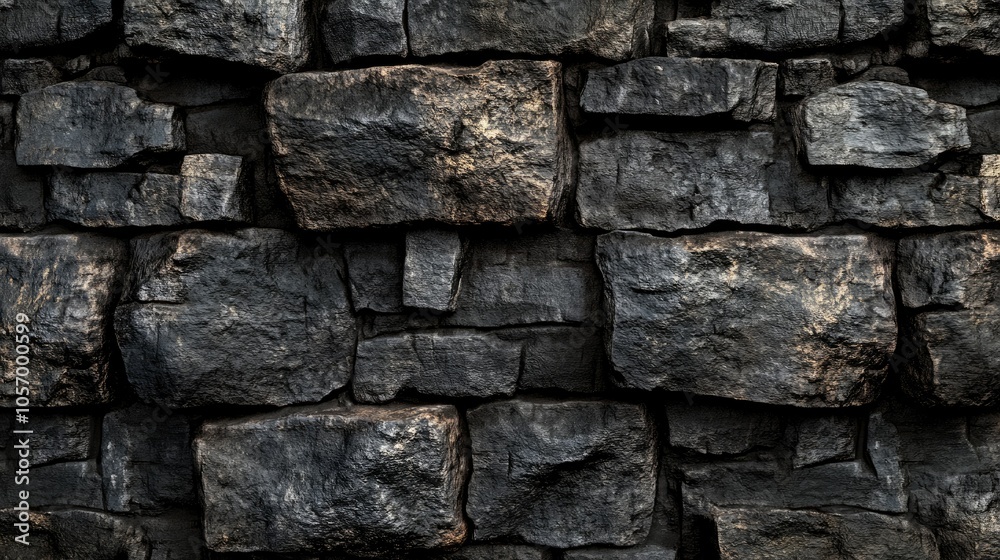 Obraz premium Detailed view of brick wall texture, weathered with natural wear, capturing the rugged beauty of aged brick in soft lighting.