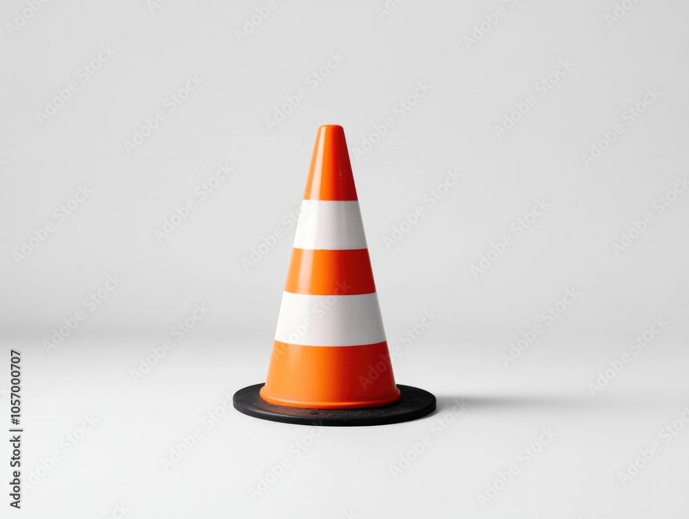 Orange Safety Cone on Floor