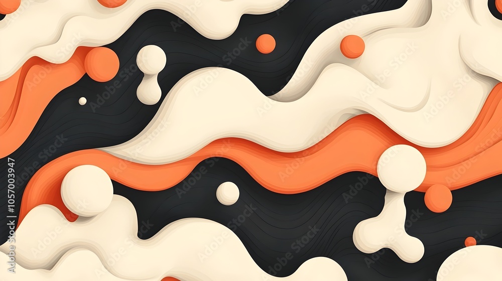 Seamless Abstract Aquatic Pattern with Luxury Splashes and Whirlpools for Decorative Design Seamless Abstract Aquatic Pattern with Luxury Splashes and Whirlpools for Decorative Design
