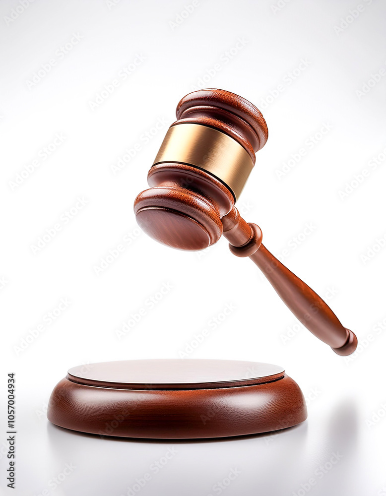 Gavel floating or flying isolated white background Gavel floating or flying isolated white background