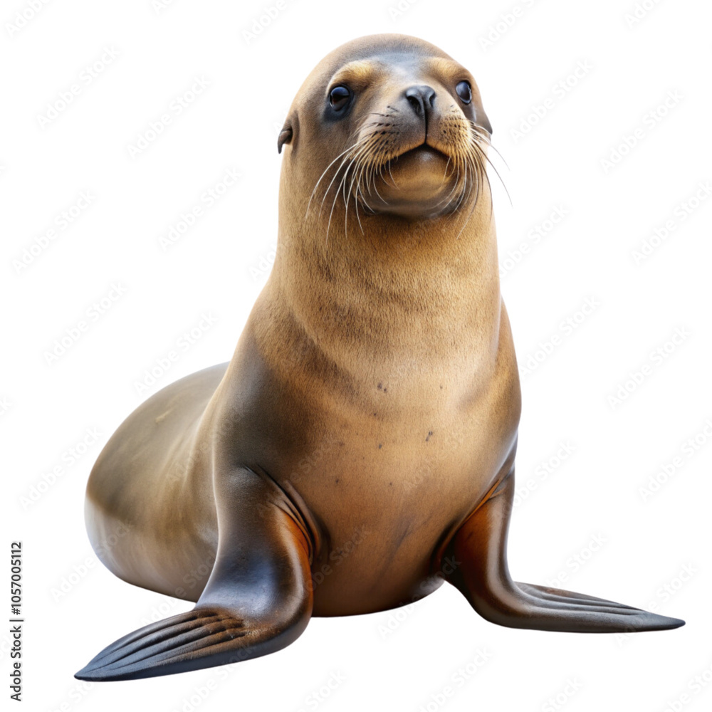 Obraz premium Sea lion isolated on transparent background.