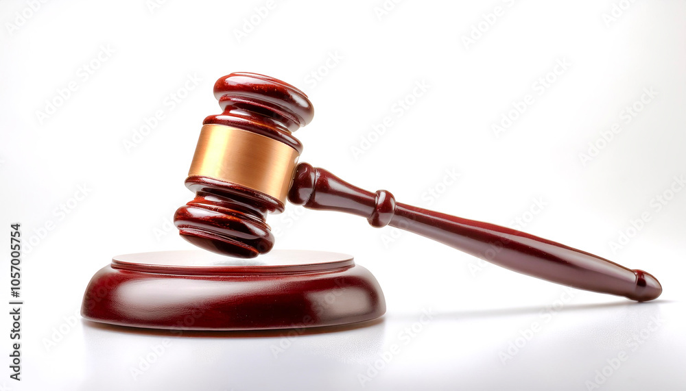 Gavel floating or flying isolated white background Gavel floating or flying isolated white background